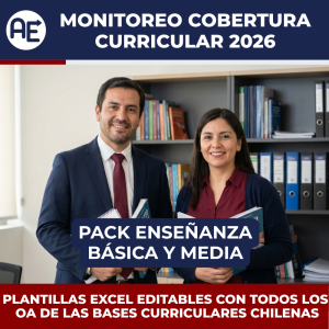 Monitoreo Cobertura Curricular Básica + Media - Plantilla Excel Editable (2026)